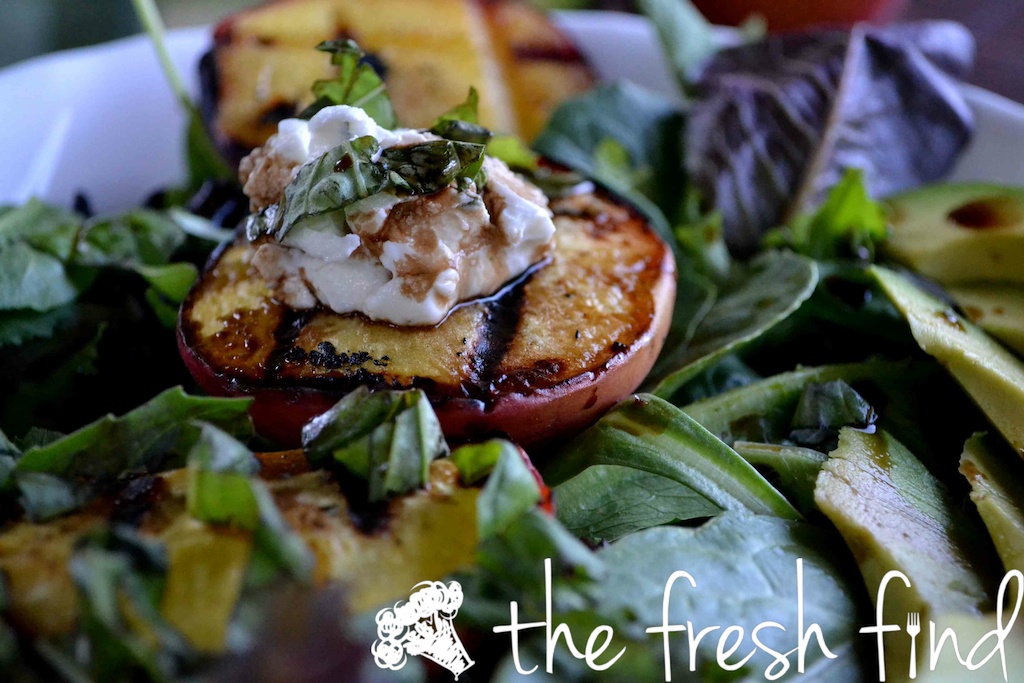 Grilled Peach Salad close 2 | www.thefreshfind.com