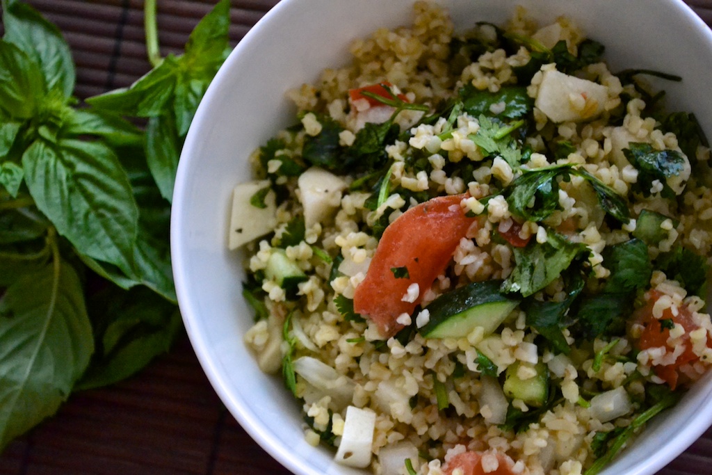 Tabbouleh Salad above | www.thefreshfind.com