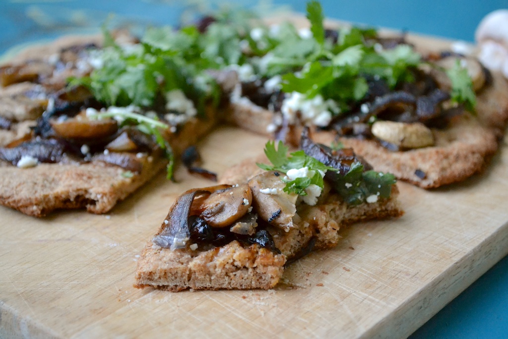 Whole Wheat Pizza with Caramelized Onions and Goat Cheese 242