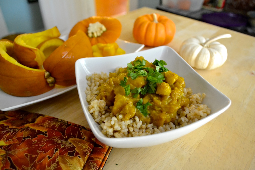 Vegan Pumpkin Curry with Chickpeas | thefreshfind.com