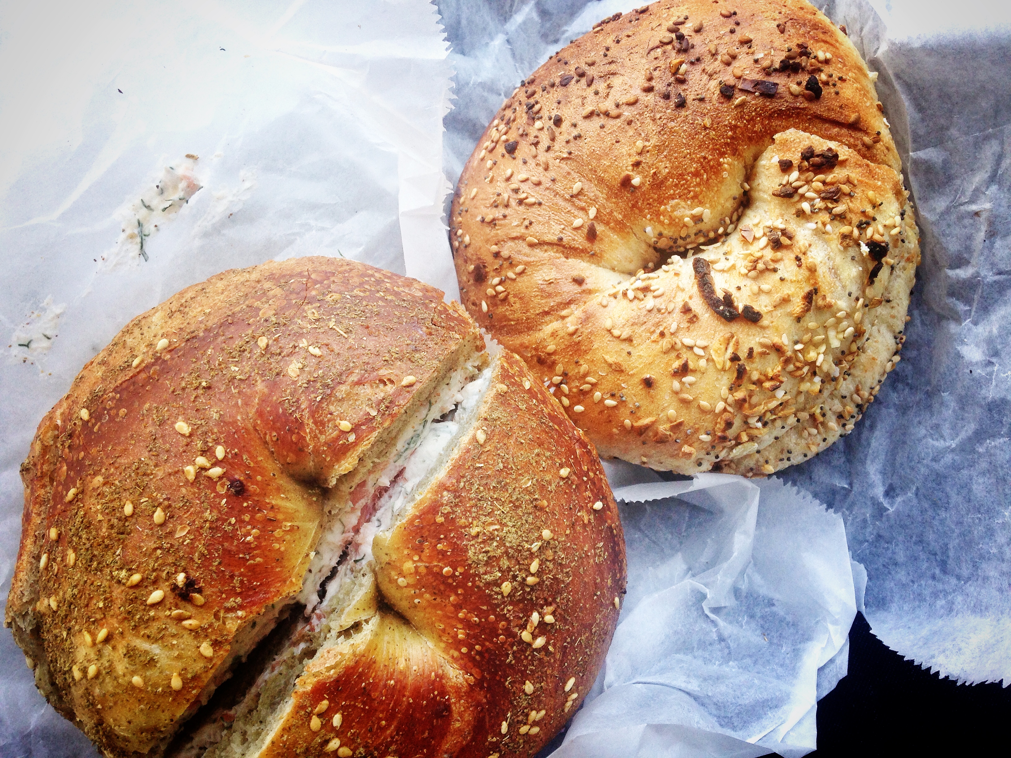 NY Bagel June 2014 Olde brooklyn bagel shop