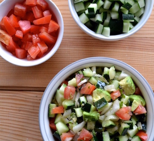 Tomato Cucumber Mint Salad | www.thefreshfind.com