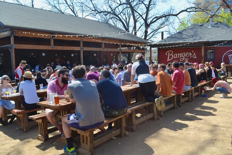 Bangers Sausage and Beer Garden beer taps