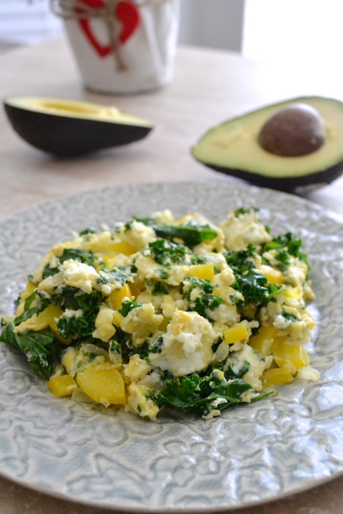 Easy Kale and Egg Scramble