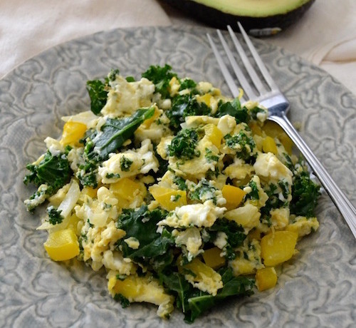 Easy Kale and Egg Scramble