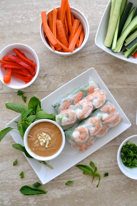 Simple And Easy Homemade Fresh Vietnamese Healthy Spring Rolls