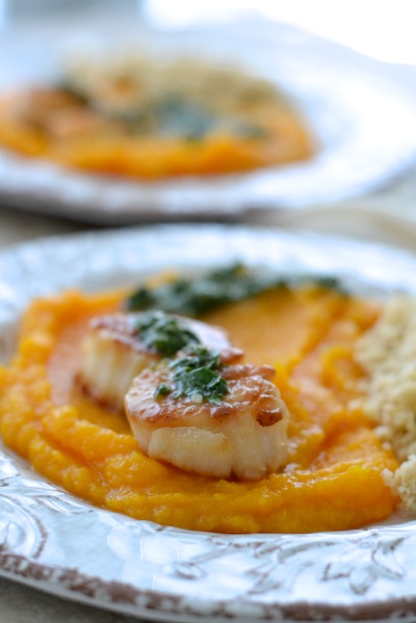 Pan Seared Scallops with Chimichurri | thefreshfind.com