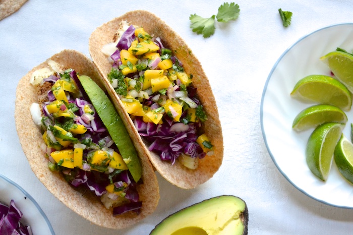 Fish Tacos with Mango Salsa | thefreshfind.com