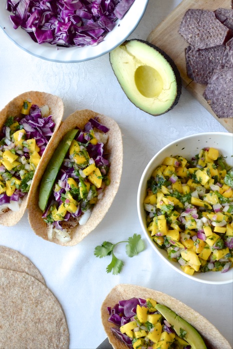 Fish Tacos with Mango Salsa | thefreshfind.com