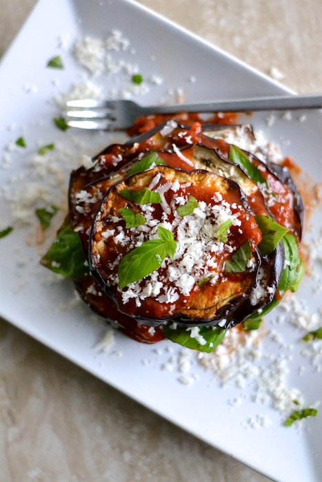 Eggplant Parmigiana Stacks | thefreshfind.com