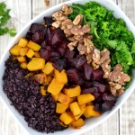 Black Rice Salad with roasted beets, butternut squash and kale | thefreshfind.com