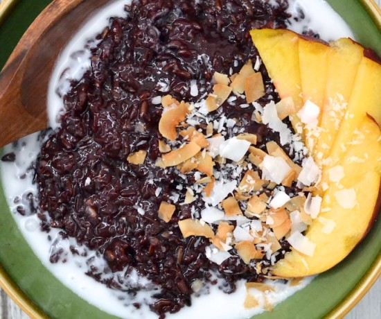 Vegan Coconut Black Rice Pudding | thefreshfind.com