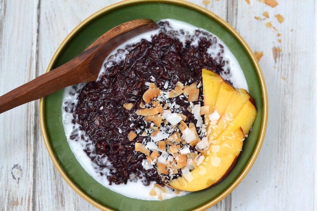 Vegan Coconut Black Rice Pudding | thefreshfind.com