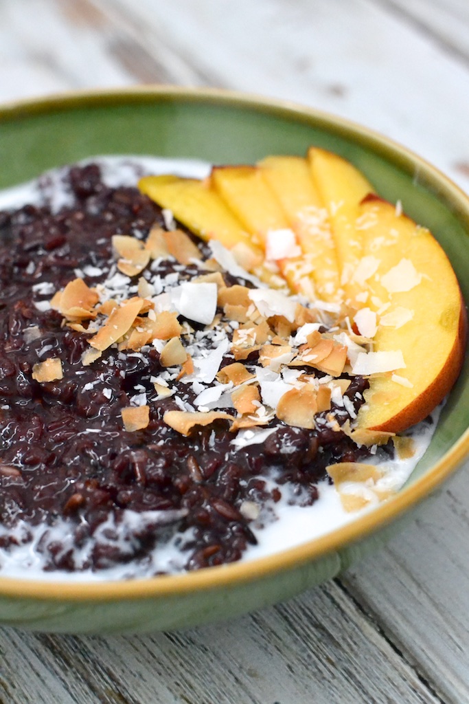 Vegan Coconut Black Rice Pudding | thefreshfind.com