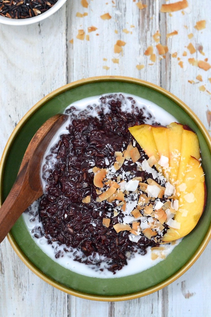 Vegan Coconut Black Rice Pudding | thefreshfind.com
