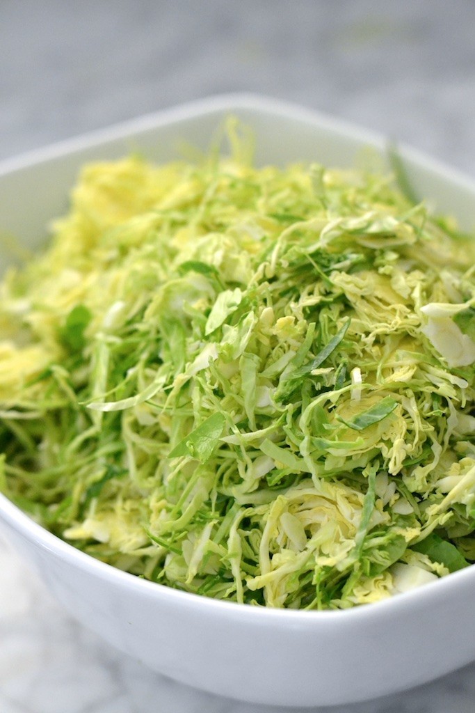 Shaved Brussles Sprouts Salad | thefreshfind.com
