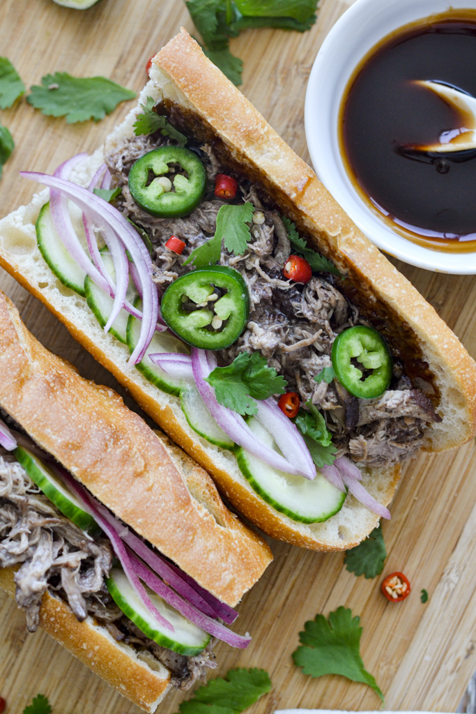 Slow Cooker Vietnamese Pulled Pork Bánh mì | The Fresh Find