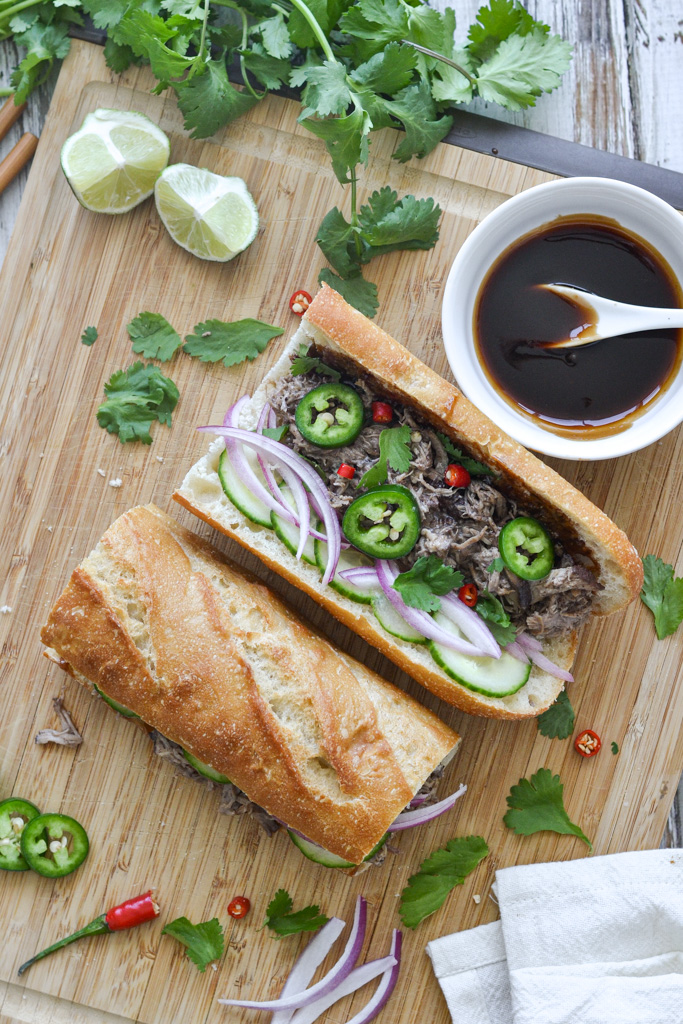 Slow Cooker Vietnamese Pulled Pork Bánh mì | The Fresh Find