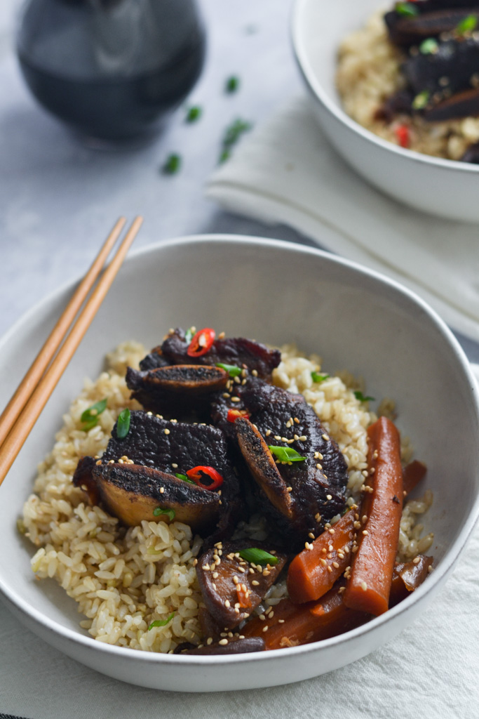 Korean Braised Short Rib plated