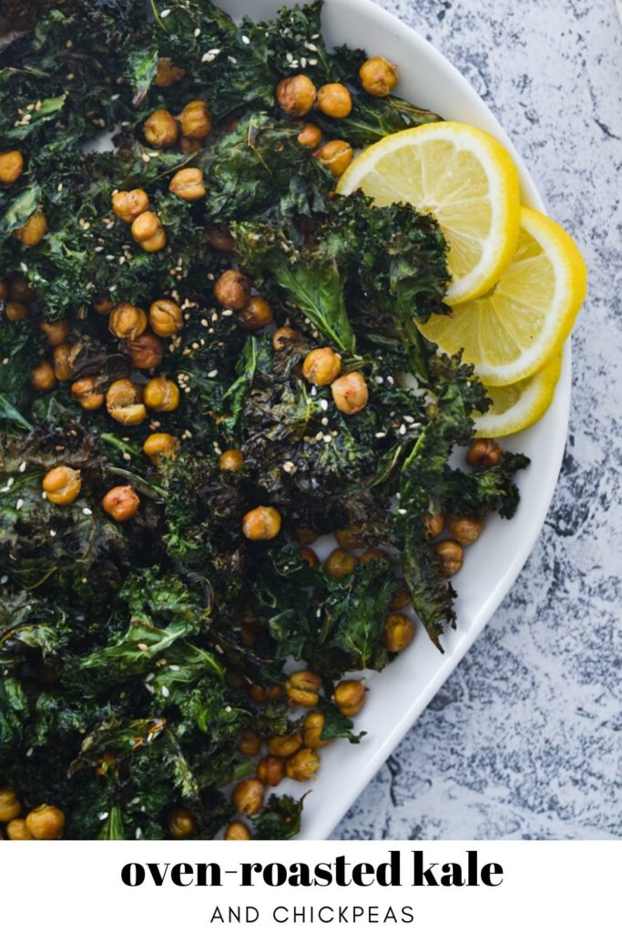 Oven Roasted Kale and Chickpeas PIN